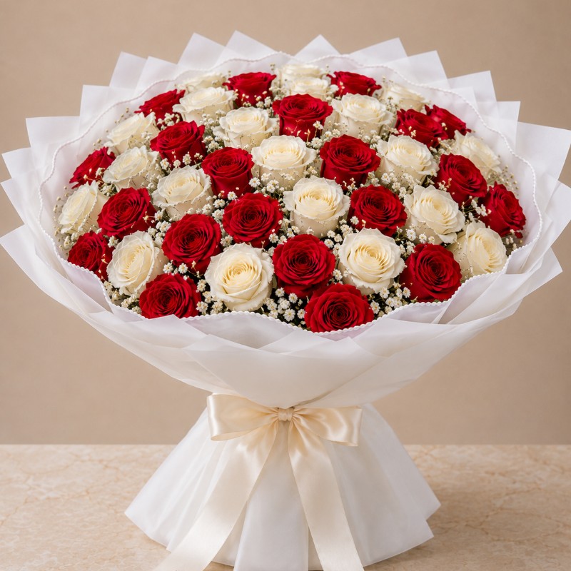Ruby & Ivory Grande Bouquet